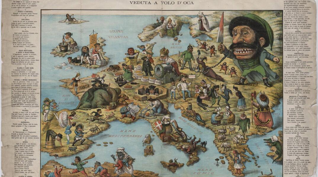 Πώς ήταν η Ελλάδα σε σατιρικούς χάρτες του 19ου αιώνα;