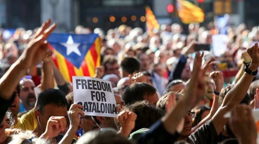 Μεγάλη διαδήλωση υπέρ της ανεξαρτησίας στην Καταλονία 