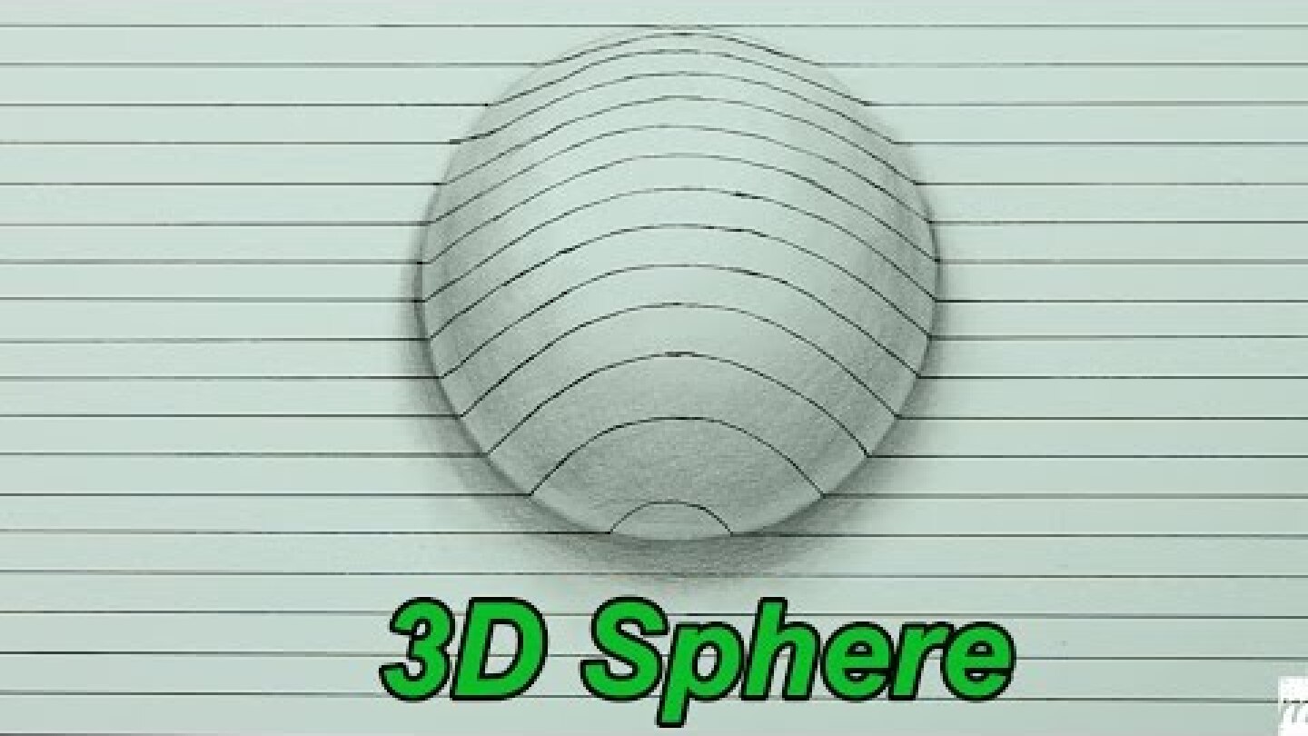 How To Draw A 3D Sphere - Optical Illusion (Narrated)