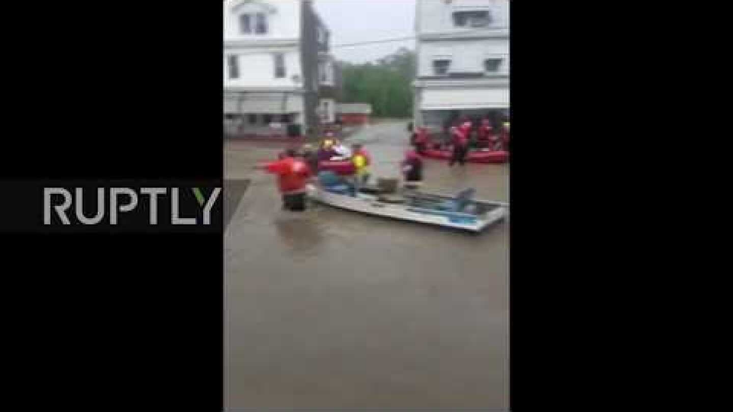 USA: Residents evacuated as flash flooding hits Port Carbon