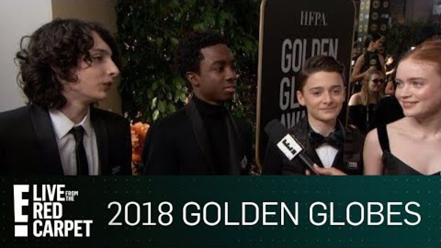 "Stranger Things" Cast Excited for 2018 Golden Globe Awards | E! Red Carpet & Award Shows