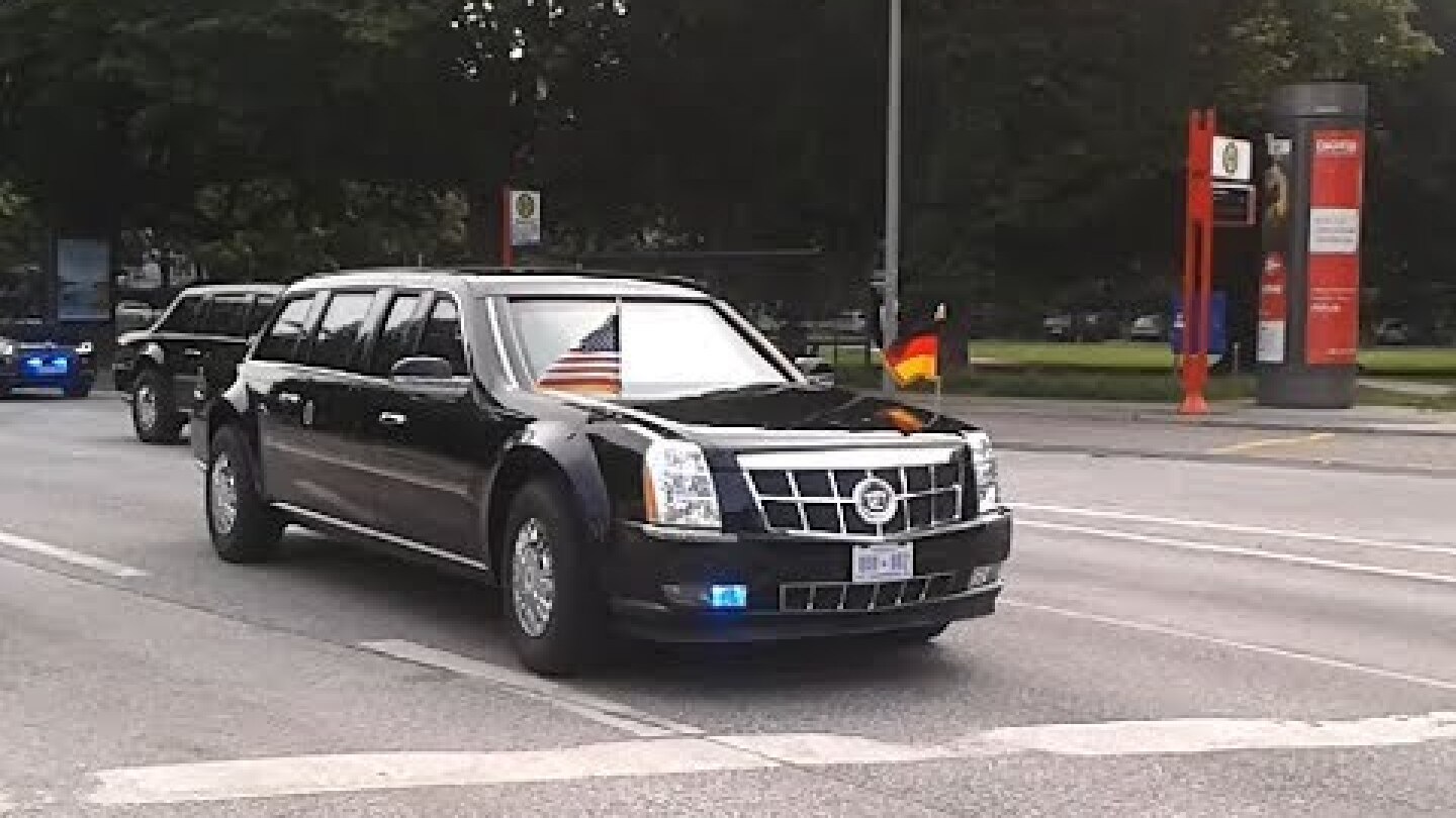 The Beast Auto komplette Kolonne Donald Trump President G20 Hamburg 2017