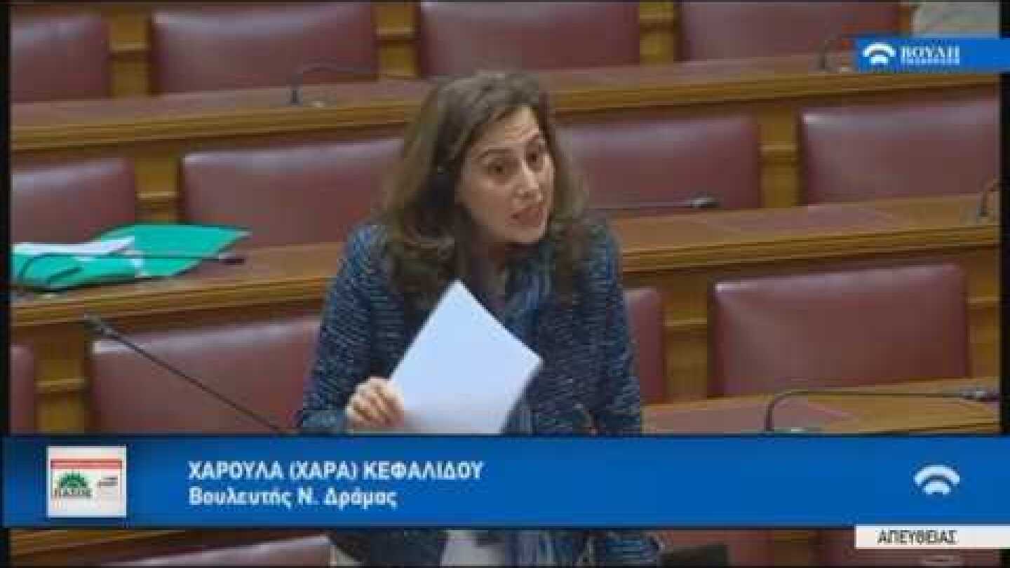 Χαρά Κεφαλίδου:Συζήτηση Επίκ.Ερώτησης προς Υπουργό Μεταφορών για το μειωμένο εισιτήριο 25/01/2018
