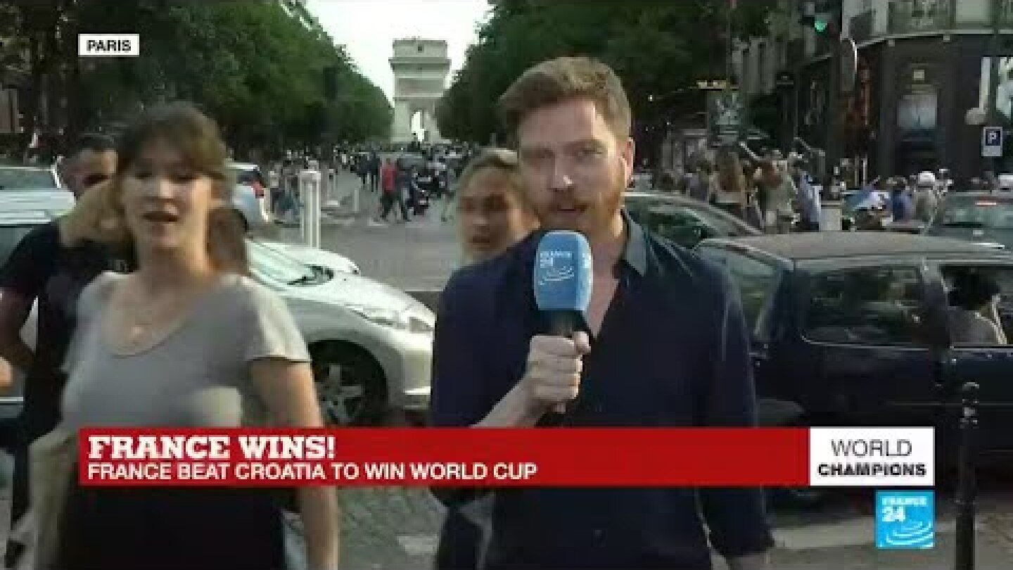 World Cup 2018: French celebrate victory in the Champs-Elysees