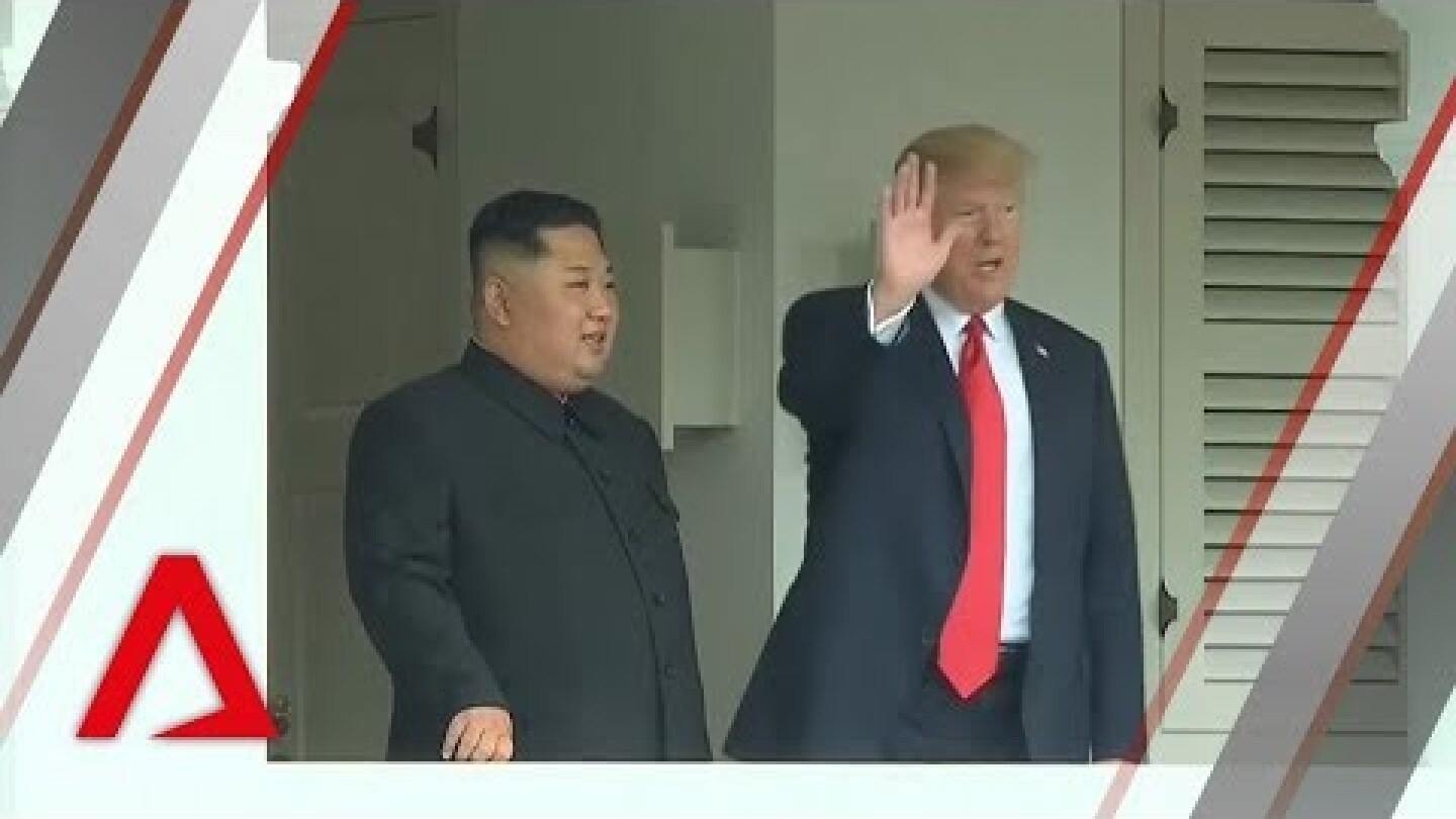 Trump-Kim summit: Donald Trump, Kim Jong Un wave to media after one-on-one meeting