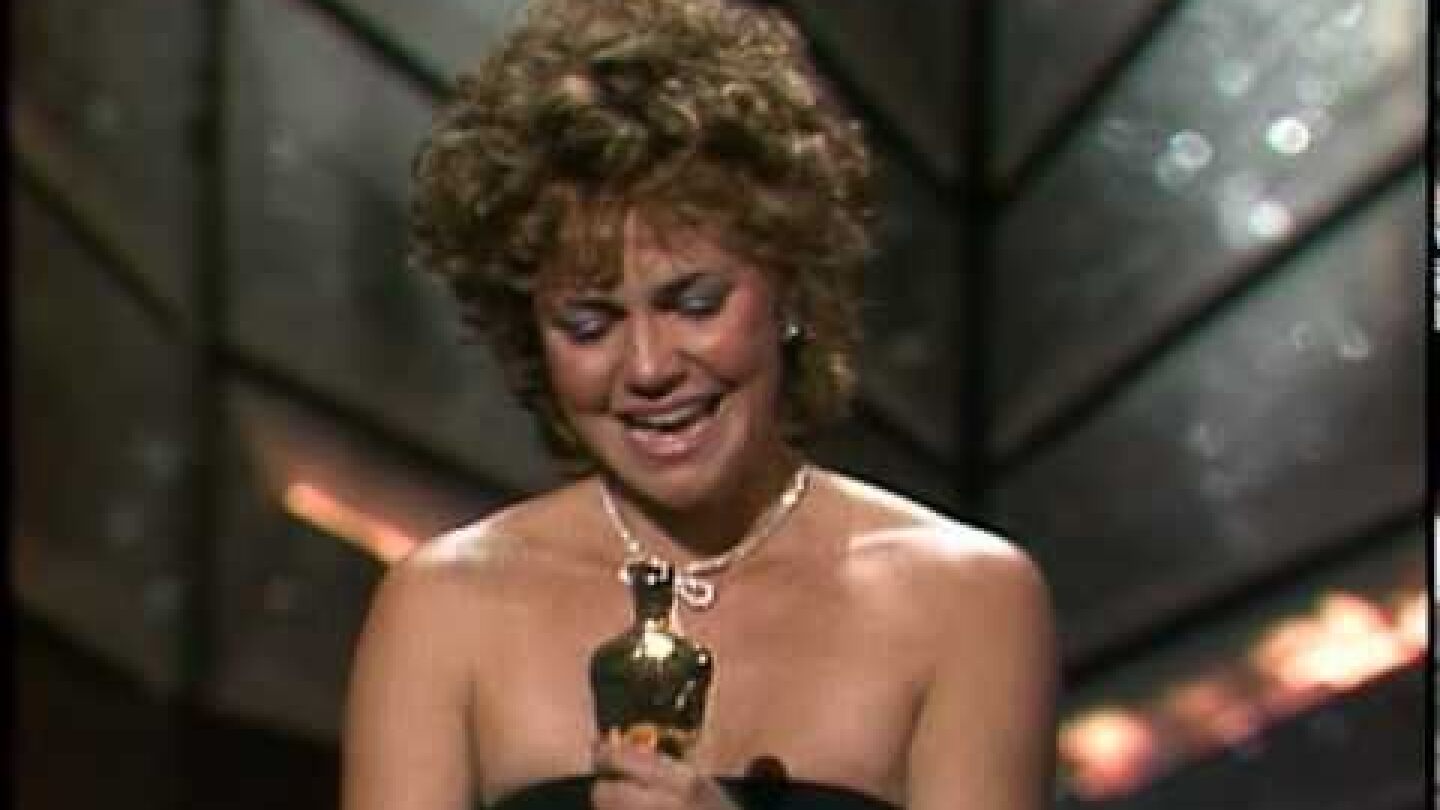 Sally Field winning an Oscar® for "Places in the Heart"