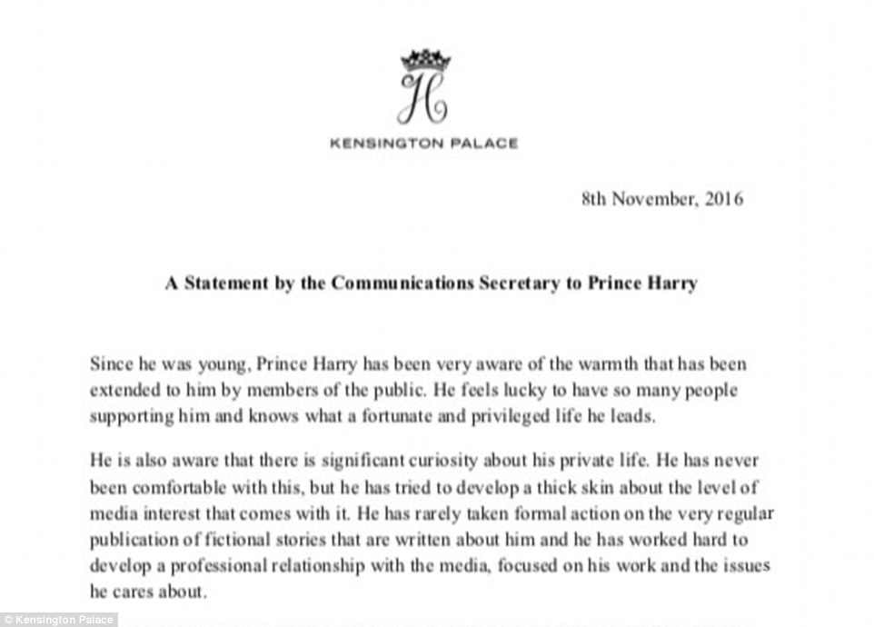 Το Παλάτι παραδέχθηκε τη σχέση του πρίγκιπα Χάρι με οργισμένη για τα media ανακοίνωση 