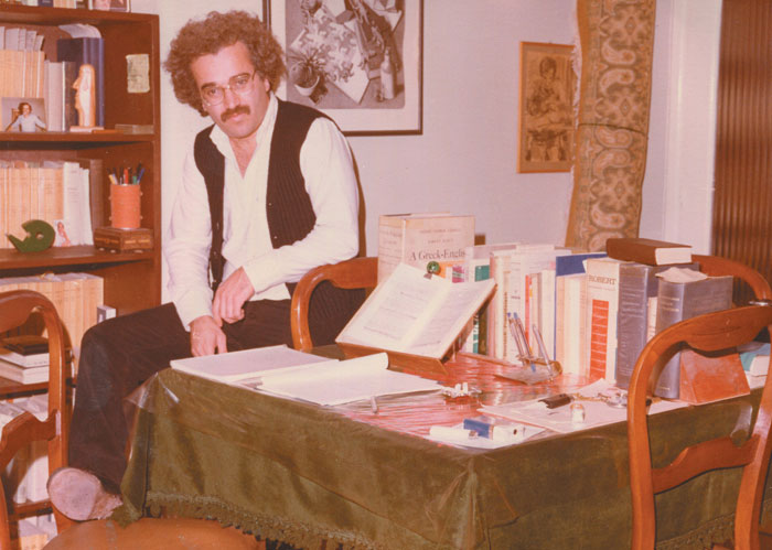 Κωστής Παπαγιώργης, 1981, στο σπίτι του στο Χαλάνδρι