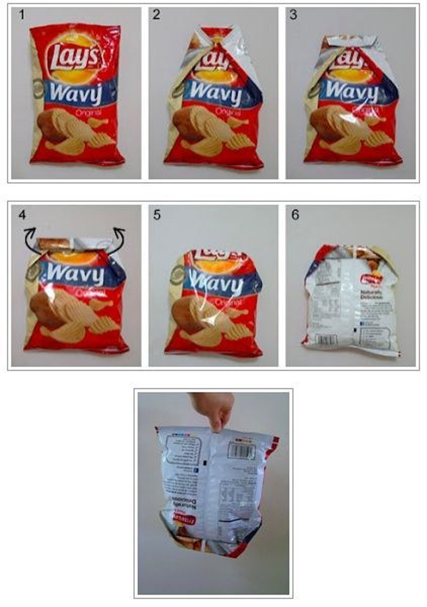 Πώς να διπλώσεις σωστά μια σακούλα πατατάκια