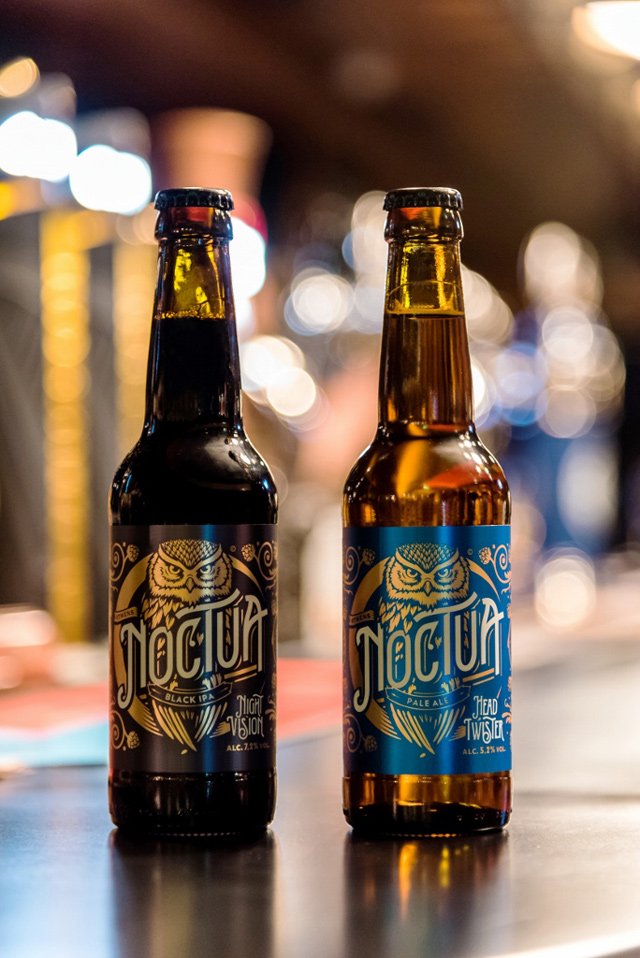 Oι δύο πρώτες μπίρες Noctua, μία Pale Ale και μία Black Ipa