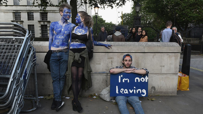 Υπέρμαχοι της παραμονής στην ΕΕ μετά το δημοψήφισμα, Λονδίνο, Ιούνος 2016