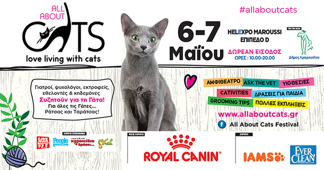 «All About Cats 2017» στις 6 και 7 Μαΐου στο «Helexpo Maroussi»
