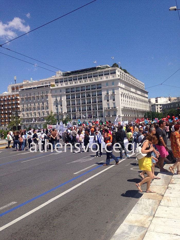 Διαμαρτυρία ΠΟΕ-ΟΤΑ στο κέντρο της Αθήνας