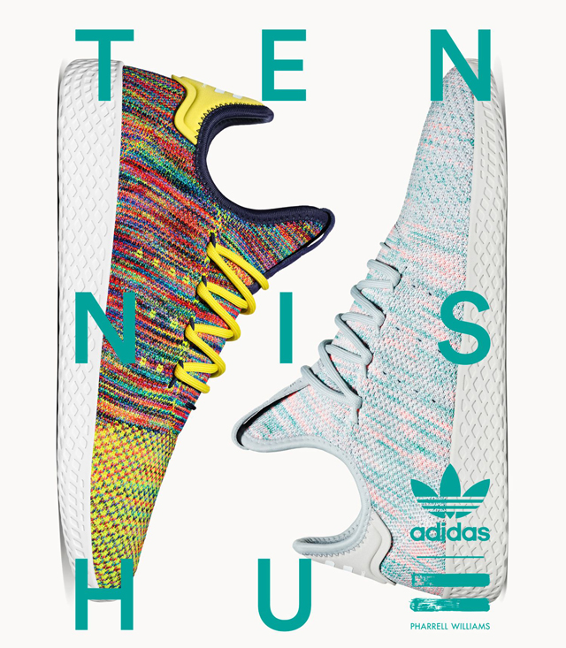 Τα adidas Originals συνεχίζουν την επιτυχημένη συνεργασία τους με τον Pharrell Williams και παρουσιάζουν τέσσερις νέες εκδόσεις του Tennis Hu, σε φωτεινές αποχρώσεις