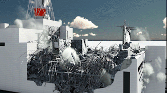 3D απεικόνιση του κατεστραμμένου αντιδραστήρα