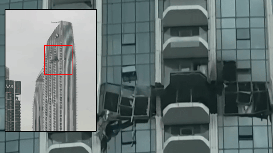 Τρύπα σε ουρανοξύστη στο Ντουμπάι μετά την επίθεση ιρανικού drone