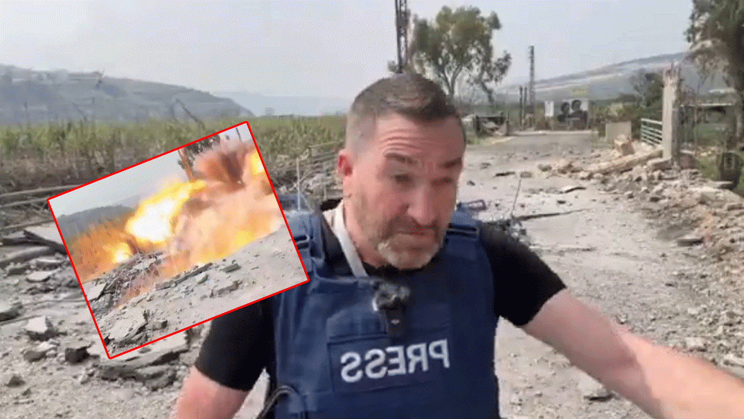 Πύραυλος σκάει δίπλα σε δημοσιογράφο στον Λίβανο