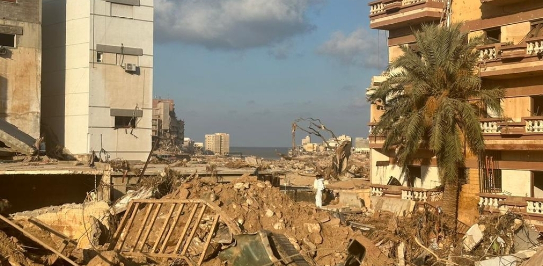 Εικόνες καταστροφής μετά το πέρασμα του Daniel στη Ντέρνα της Λιβύης 