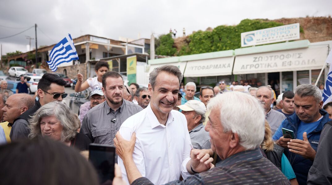 O Kυριάκος Μητσοτάκης στη Σητεία