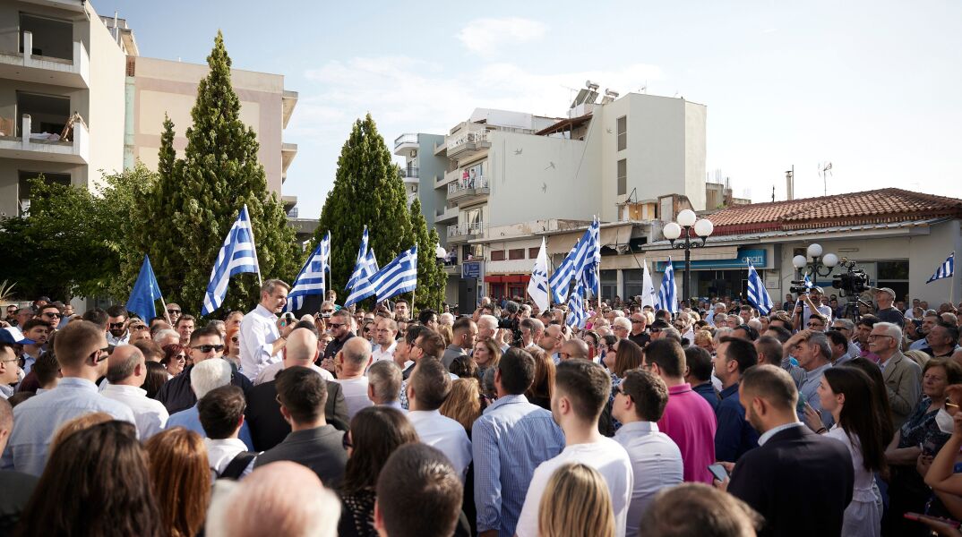 Ο Κυριάκος Μητσοτάκης στον Ασπρόπυργο