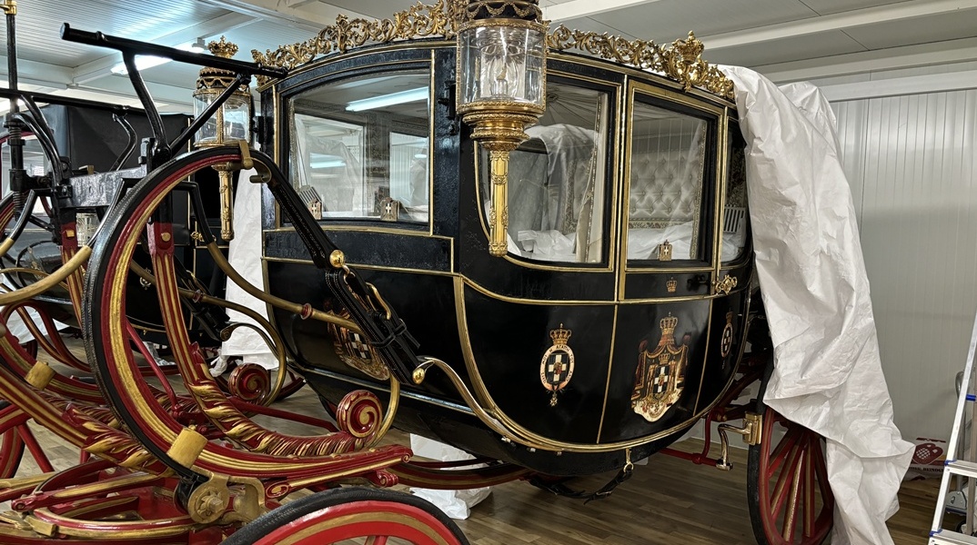 Η γαμήλια άμαξα μετά τη συντήρηση