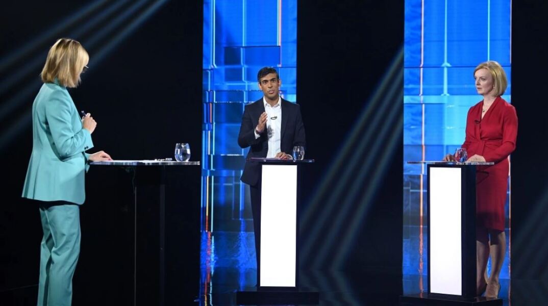 Ρίσι Σουνάκ - Λιζ Τρας © EPA/JONATHAN HORDLE / ITV / HANDOUT