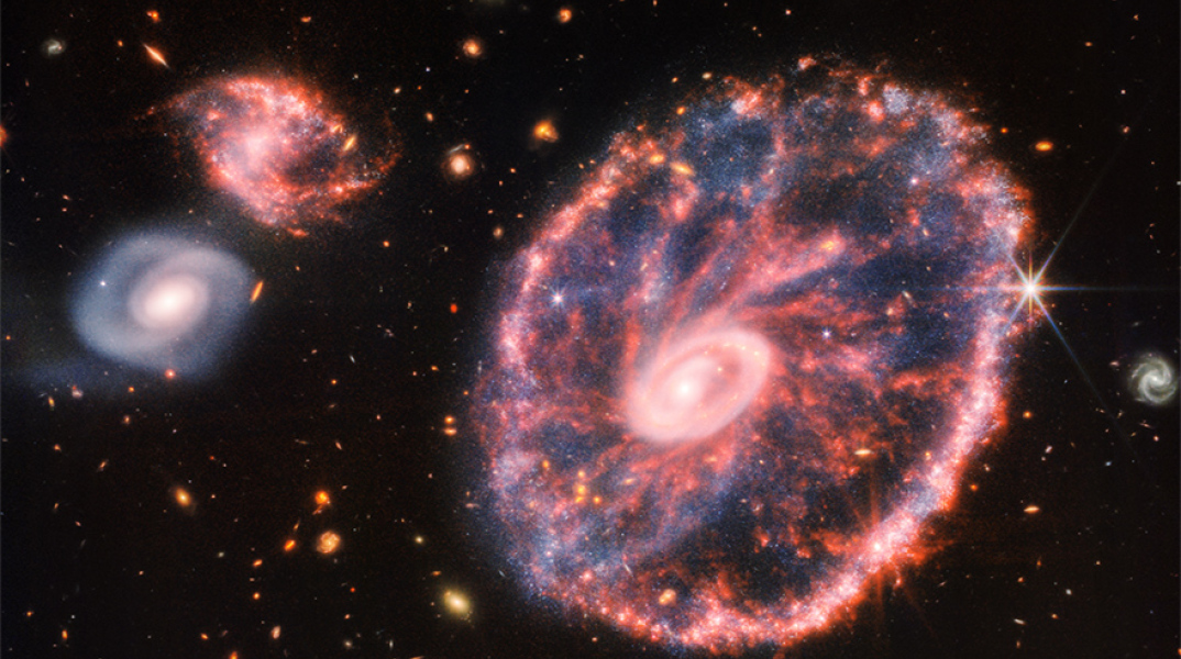 Νέα εντυπωσιακή εικόνα από τον μακρινό γαλαξία Cartwheel