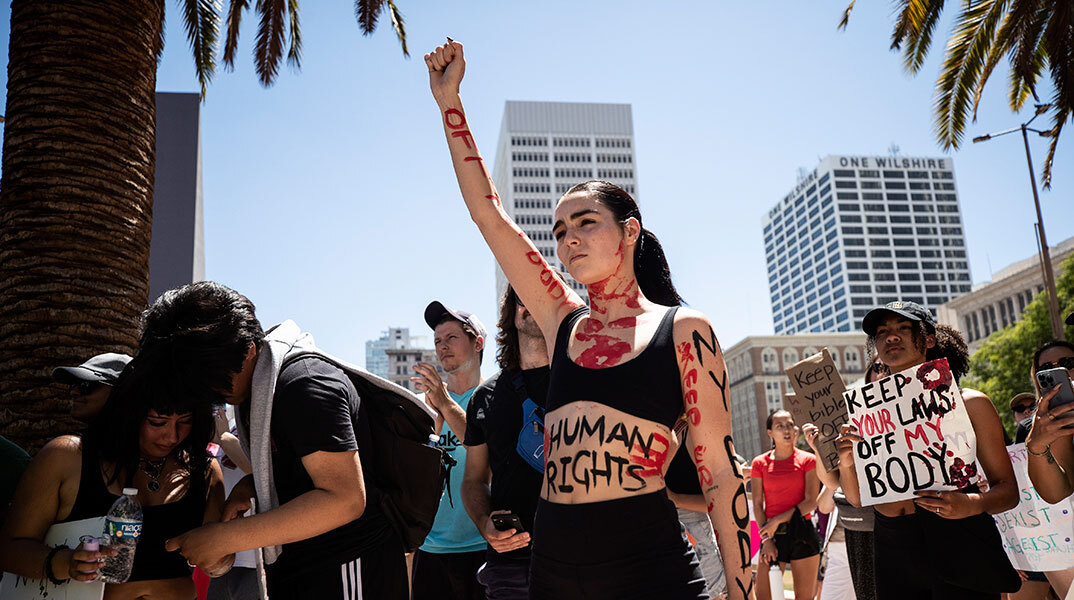 Διαμαρτυρία στις ΗΠΑ για το δικαίωμα στην άμβλωση