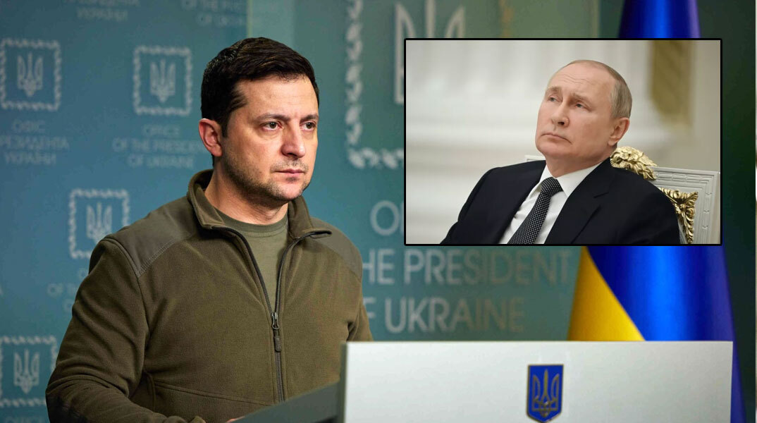 Ο Βολοντίμιρ Ζελένσκι και ο Βλαντίμιρ Πούτιν