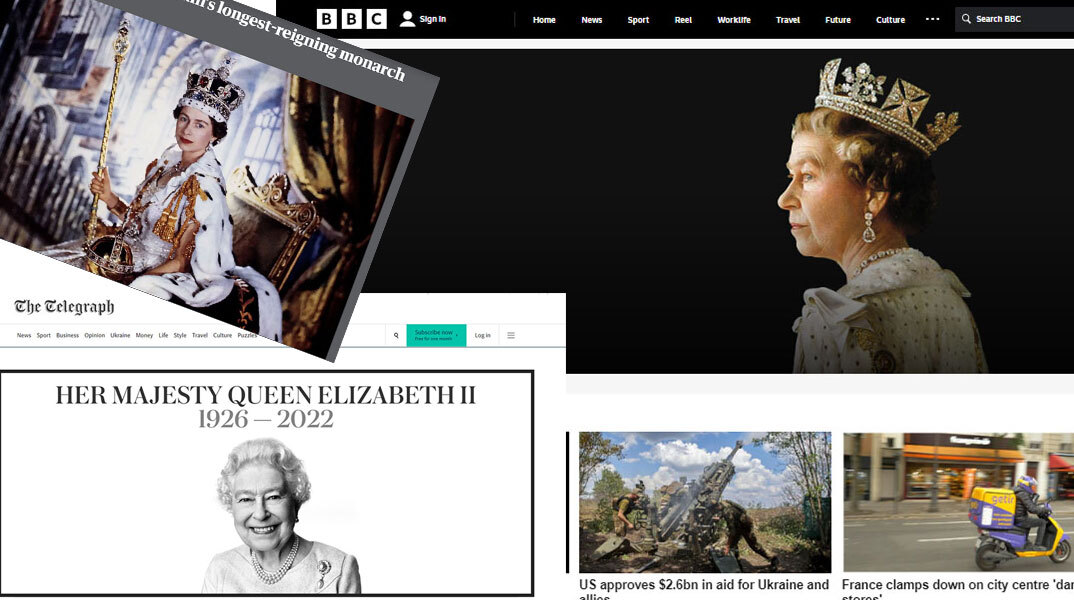 Πρώτη είδηση στον βρετανικό Τύπο ότι η βασίλισσα Ελισάβετ πέθανε