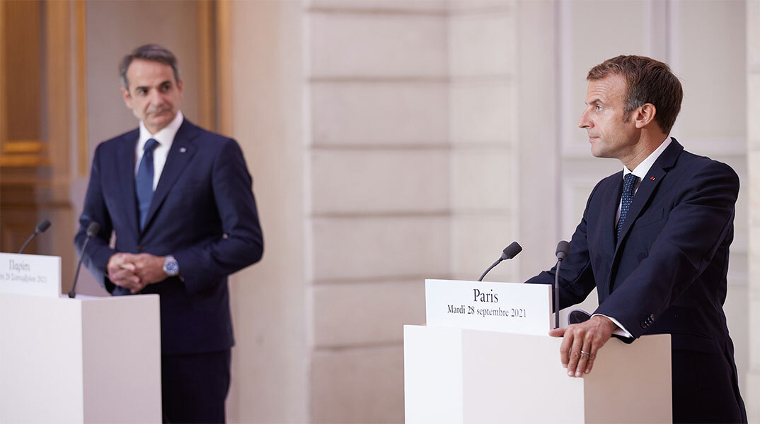 Κυριάκος Μητσοτάκης και Εμανουέλ Μακρόν