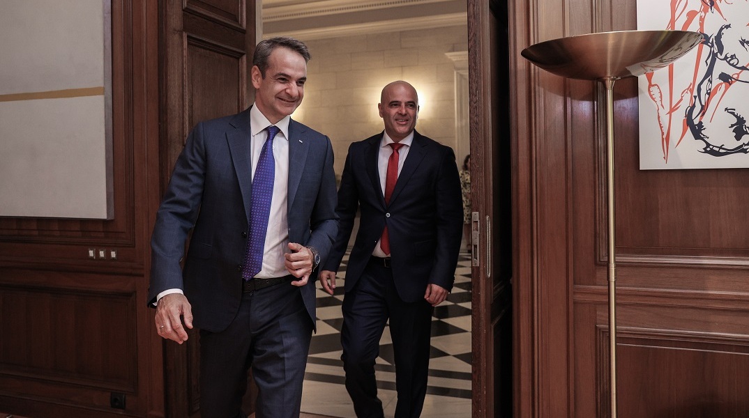 Συνάντηση Κυριάκου Μητσοτάκη με τον πρωθυπουργό της Βόρειας Μακεδονίας, Ντίμιταρ Κοβατσέφσκι