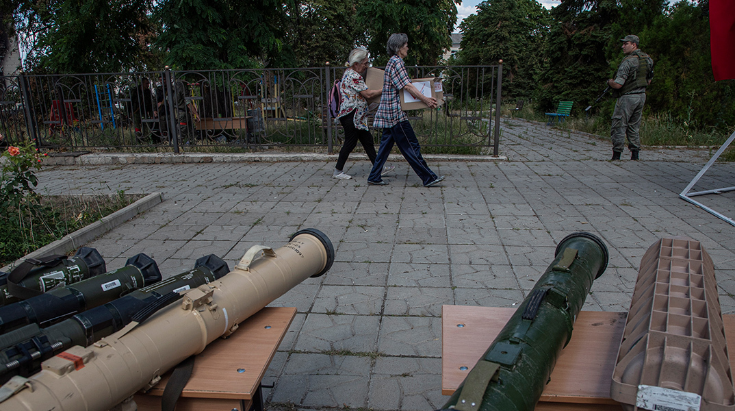 Πολίτες στο Λουχάνσκ