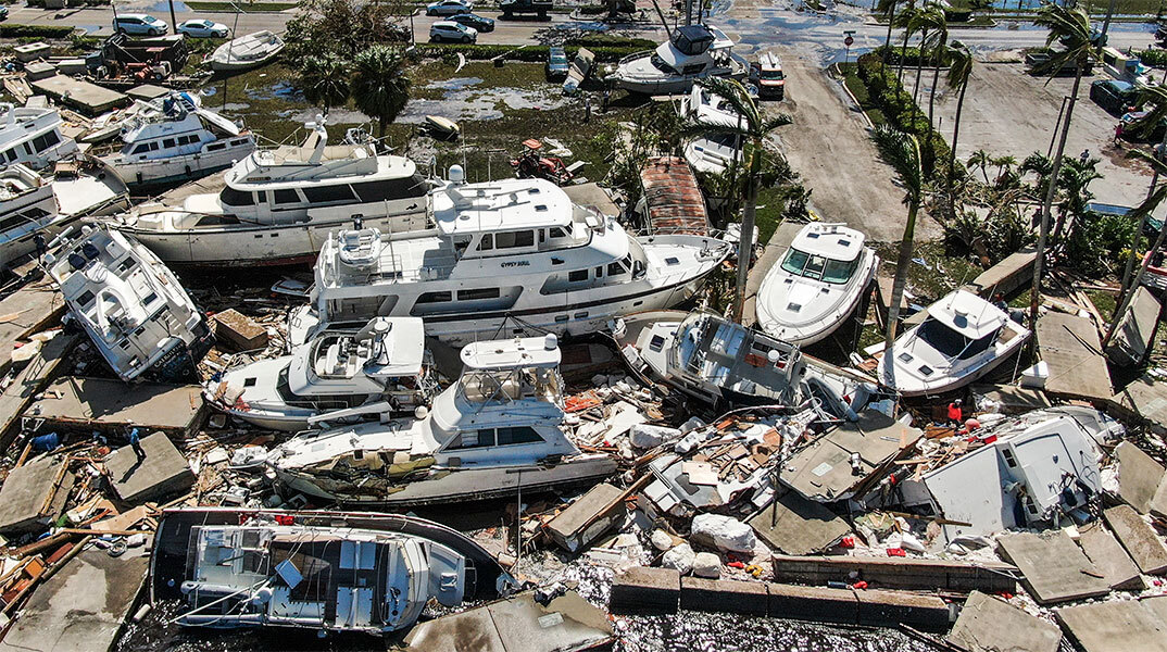 Εικόνες καταστροφής από τον κυκλώνα Ίαν στη Φλόριντα