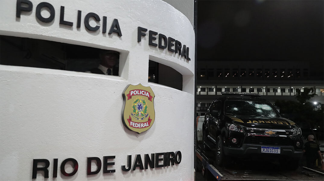 Αυτοκίνητο της βραζιλιάνικης αστυνομίας μετά την επίθεση από τον πρώην βουλευτή