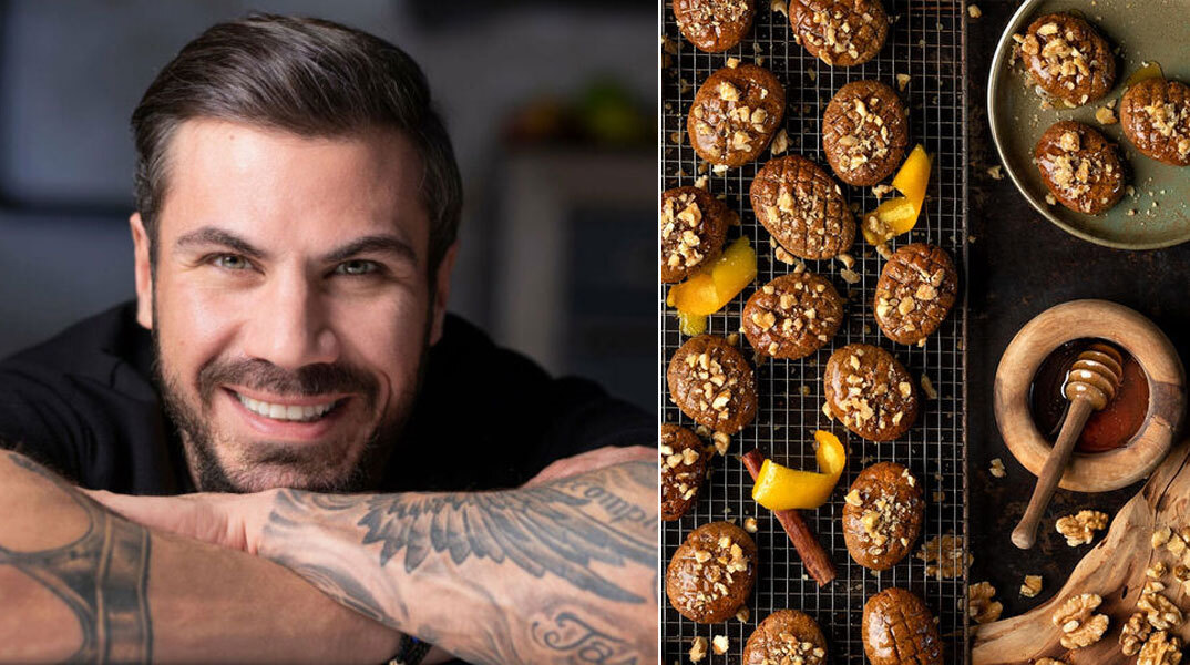 Ο Άκης Πετρετζίκης έφτιαξε μελομακάρονα με βρώμη, απαντώντας στο τρολάρισμα με vegan συνταγή