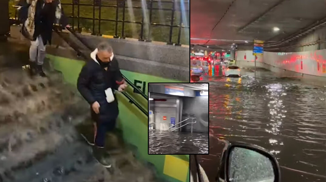 Πλημμύρες στη Μαδρίτη στο μετρό της ισπανικής πρωτεύουσας