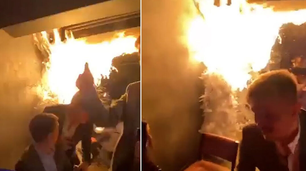 Κόλαση φωτιάς σε εστιατόριο στο Λονδίνο, όταν πήρε φωτιά το χριστουγεννιάτικο δέντρο