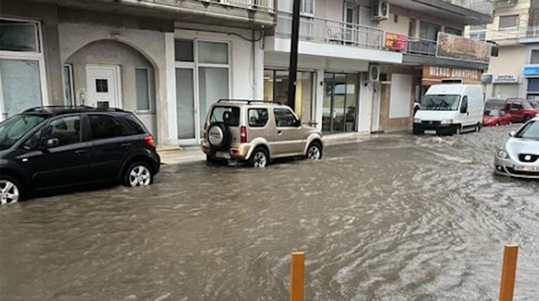 Πλημμύρισαν σπίτια στην Αριδαία