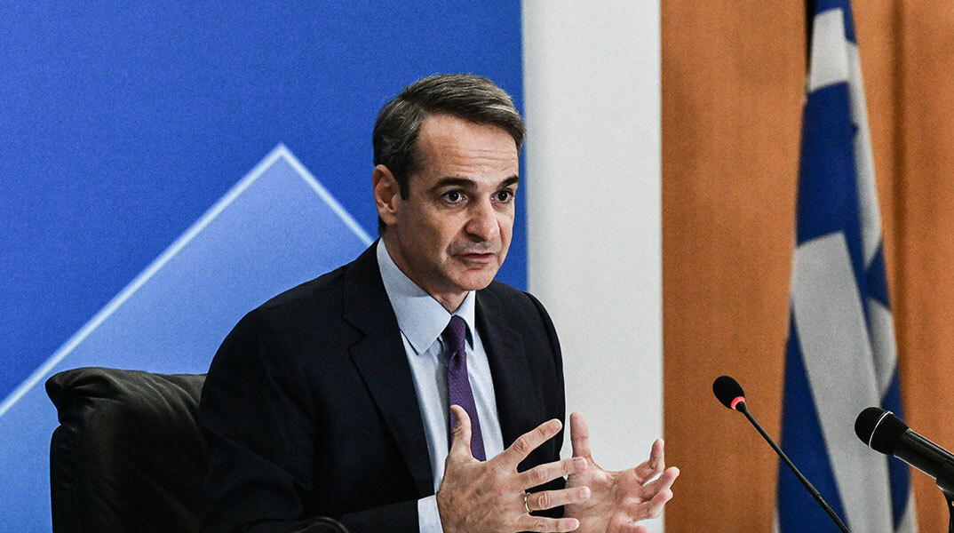 Ο πρωθυπουργός Κυριάκος Μητσοτάκης στην πρώτη θεματική συνέντευξη Τύπου