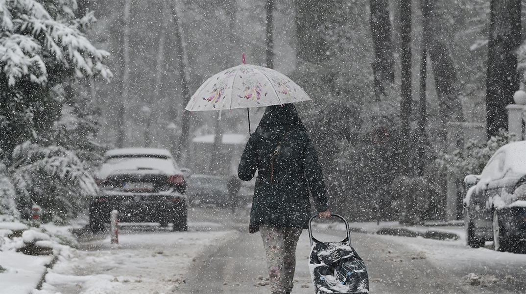 Χιονόπτωση στον Διόνυσο