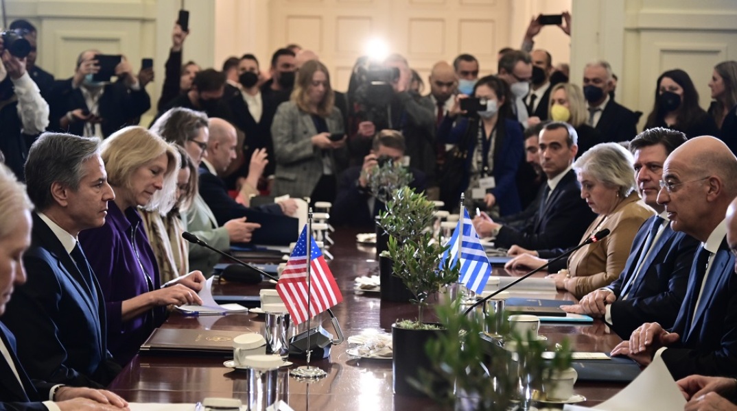 [359449] ΣΥΝΑΝΤΗΣΗ ΤΟΥ ΥΠ. ΕΞΩΤΕΡΙΚΩΝ ΝΙΚΟΥ ΔΕΝΔΙΑ ΜΕ ΤΟΝ ΥΠ. ΕΞΩΤΕΡΙΚΩΝ ΤΩΝ ΗΠΑ ANTONY BLINKEN (ΜΙΧΑΛΗΣ ΚΑΡΑΓΙΑΝΝΗΣ/EUROKINISSI)