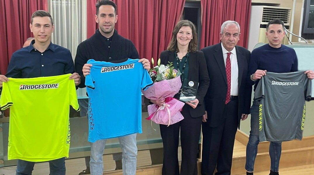 κ. Bαρούχας Παναγιώτης: Πρόεδρος Συνδέσμου Διαιτητών Ποδοσφαίρου Αθήνας, κα Σοφία Κάτση, Marketing Manager Eltrak Group