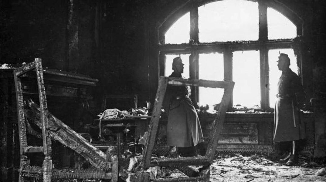 Εικόνα καταστροφής στο Reichstag μετά τον εμπρησμό στο Βερολίνο