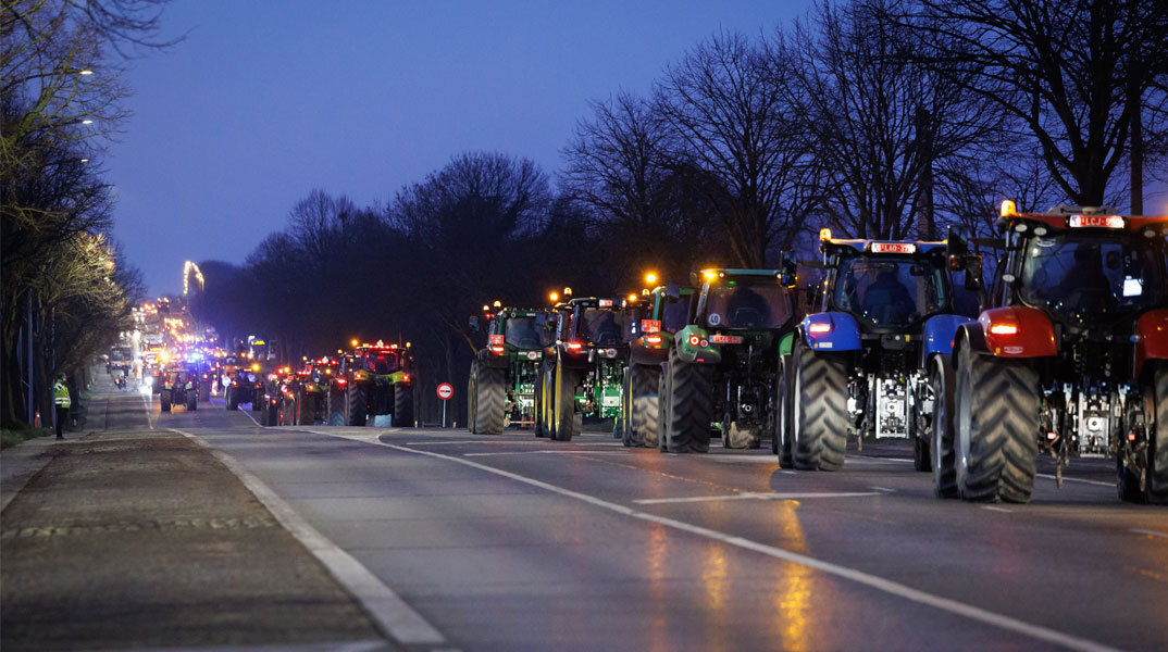 Τρακτέρ καθ' οδόν για τις Βρυξέλλες