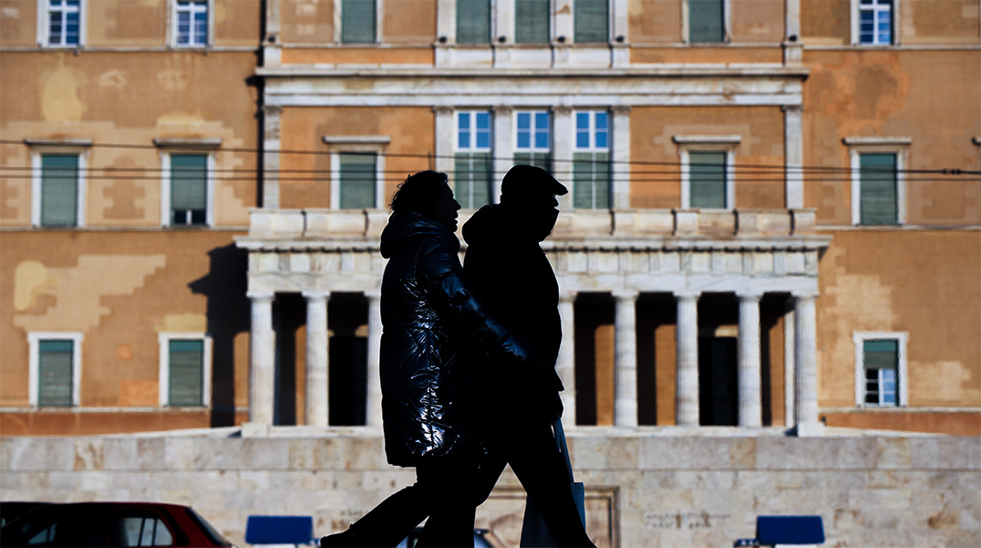 Πολίτες στο κέντρο της Αθήνας