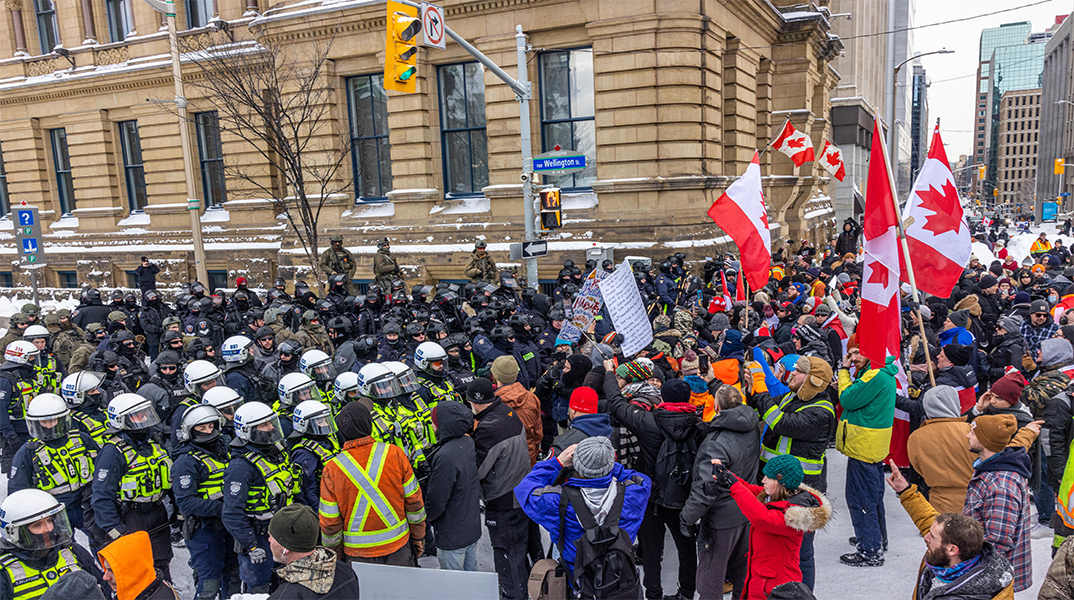 Διαδηλωτές στον Καναδά