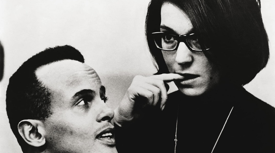 Ο Χάρι Μπελαφόντε με τη Νάνα Μούσχουρη