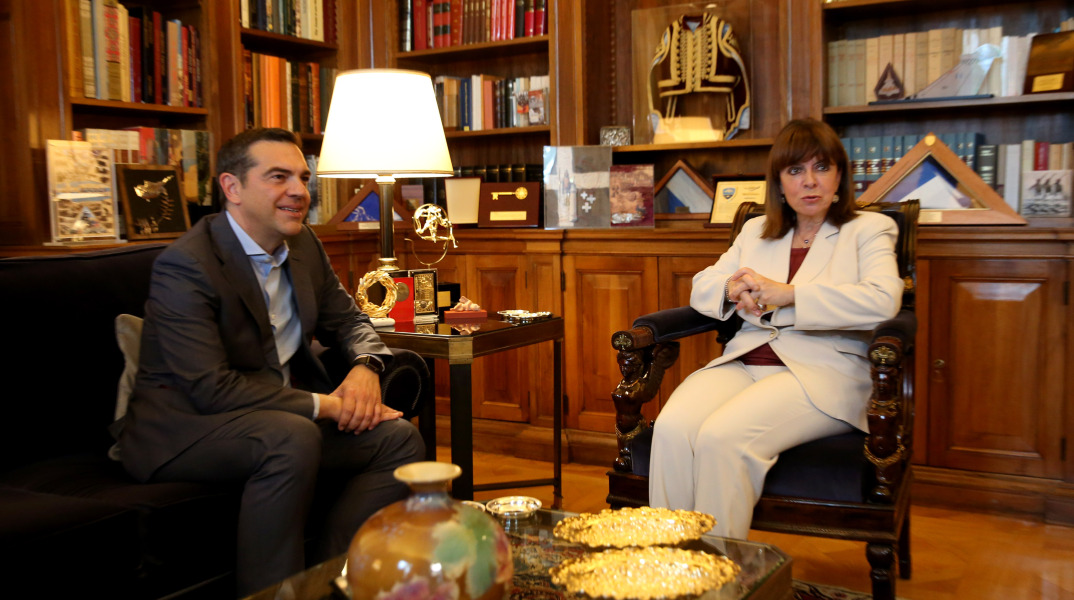 Ο Αλέξης Τσίπρας με την Κατερίνα Σακελλαροπούλου