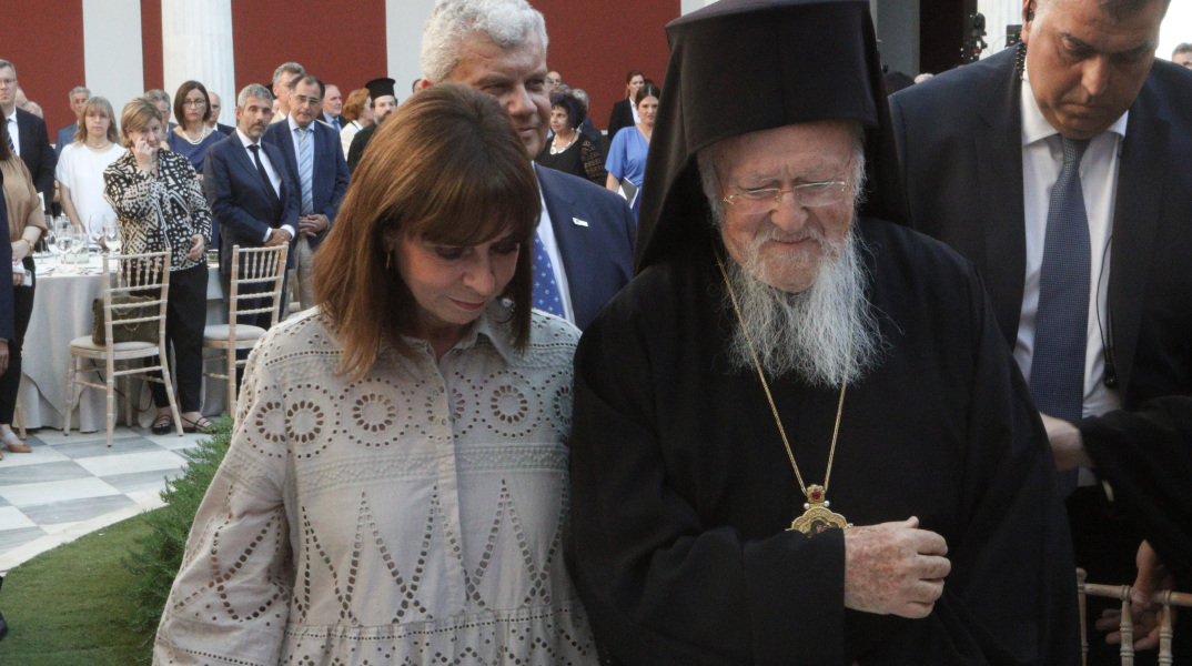 Η Κατερίνα Σακελλαροπούλου και ο Πατριάρχης Βαρθολομαίος